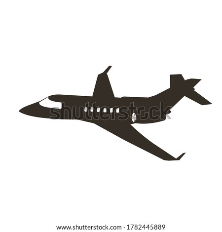 jet plane silhouette vector design. warplane. private jet. small jetplane