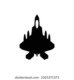 Jet plane vector icon, images.