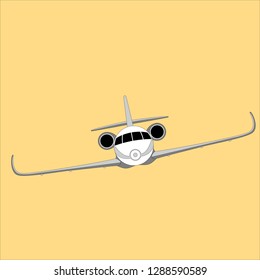 Jet Plane, Vector Illustration ,flat Style, Front Side