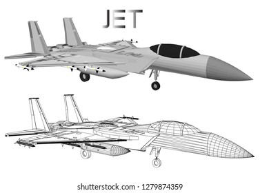 
Jet plane vector for soldiers