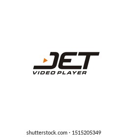Jet Player Media with Start Button logo design