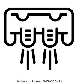 Jet propelled board icon outline vector. Embark jetpack platform. Acrobatics hydrofoil glide