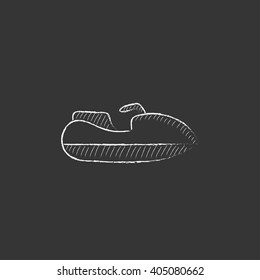 Jet scooter. Drawn in chalk icon.