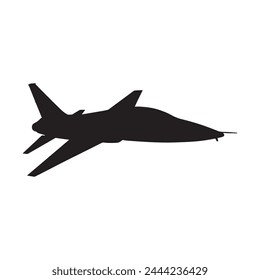 jet silhouette vector isolated black on white background