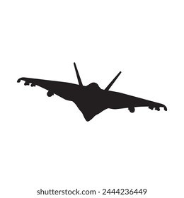 jet silhouette vector isolated black on white background