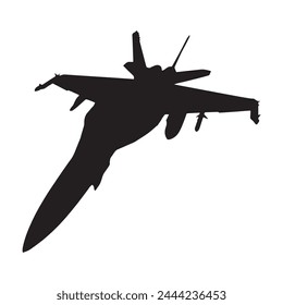 jet silhouette vector isolated black on white background
