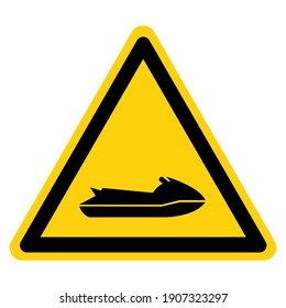 Jet Ski Area Symbol Sign, Vector Illustration, Isolate On White Background Label. EPS10