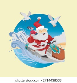 Ilustración de Santa's Jet Ski Express
