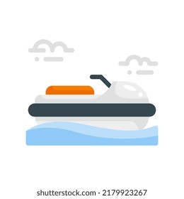 jet ski flat style icon. vector illustration for graphic design, website, app. EPS 10