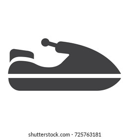 Jet ski glyph icon, transport and vehicle, water scooter sign vector graphics, a solid pattern on a white background, eps 10.