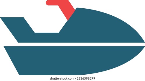 Jet Ski Glyph Two Color Icon For Personal And Commercial Use.
