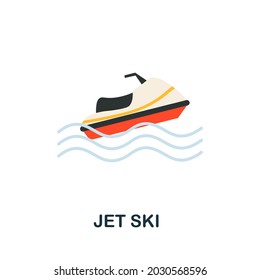 Jet Ski icon. Flat sign element from transport collection. Creative Jet Ski icon for web design, templates, infographics and more