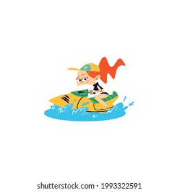 Jet Ski Icon Isolated On White Background 