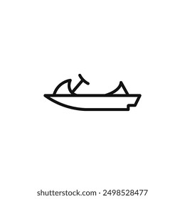 Jet ski icon isolated on white background