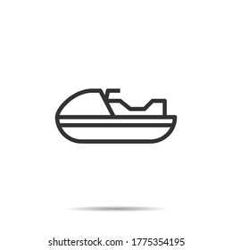  jet ski icon line vector illustration 