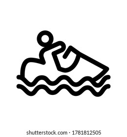 jet ski icon or logo isolated sign symbol vector illustration - high quality black style vector icons
