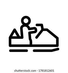 jet ski icon or logo isolated sign symbol vector illustration - high quality black style vector icons
