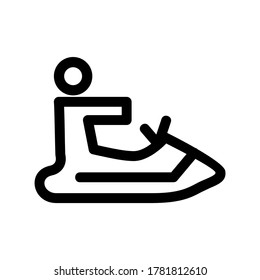 jet ski icon or logo isolated sign symbol vector illustration - high quality black style vector icons

