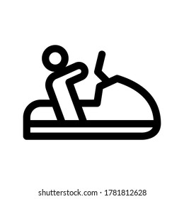 jet ski icon or logo isolated sign symbol vector illustration - high quality black style vector icons
