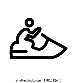 jet ski icon or logo isolated sign symbol vector illustration - high quality black style vector icons
