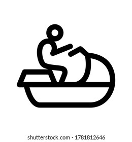 jet ski icon or logo isolated sign symbol vector illustration - high quality black style vector icons
