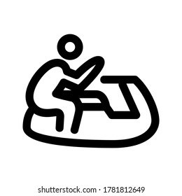 jet ski icon or logo isolated sign symbol vector illustration - high quality black style vector icons
