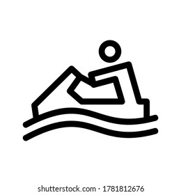 jet ski icon or logo isolated sign symbol vector illustration - high quality black style vector icons
