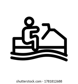 jet ski icon or logo isolated sign symbol vector illustration - high quality black style vector icons
