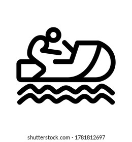 jet ski icon or logo isolated sign symbol vector illustration - high quality black style vector icons
