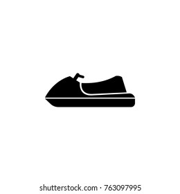 Jet ski icon on white background