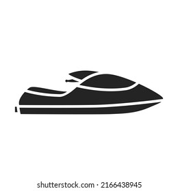 jet ski icon. sea sport and vacation symbol. isolated vector image in simple style