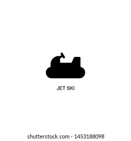 jet ski icon vector black design