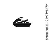 Jet ski icon vector. EPS 10 editable vector
