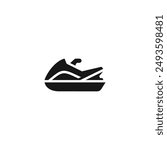 Jet ski icon vector. EPS 10 editable vector