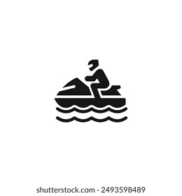 Jet ski icon vector. EPS 10 editable vector