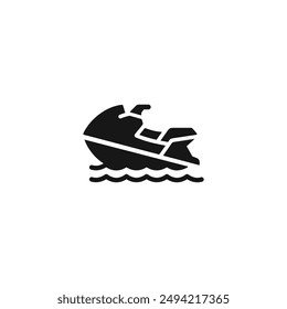 Jet ski icon vector. EPS 10 editable vector