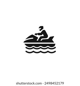 Jet ski icon vector. EPS 10 editable vector