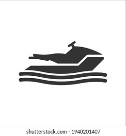 Icono de moto acuática, gráficos vectoriales