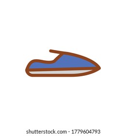jet ski icon vector illustration filled outline style. summer icon set.