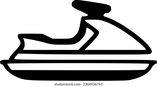 jet ski icon vector isolate on white background