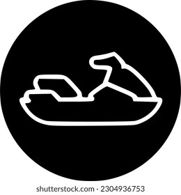 jet ski icon vector isolate on white background