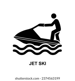 Jet ski icon.Water sport isolated on background vector illustration.