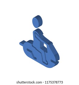 Jet ski isometric left top view 3D icon