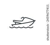 Jet ski jetski jetskiing icon, vector illustration