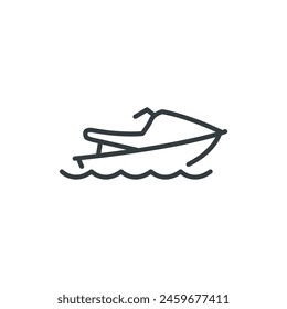 Jet ski jetski jetskiing icon, vector illustration