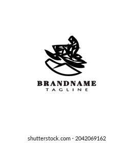 jet ski logo cartoon icon design template modern isolated vector illustration