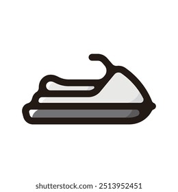 Jet ski ícone de contorno para design gráfico, aplicativos e sites