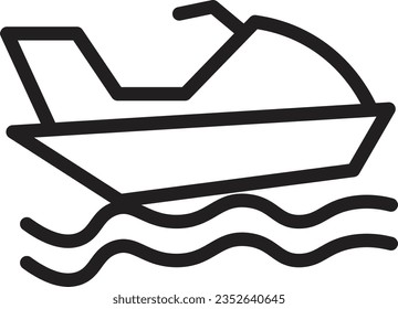 Jet Ski Sport Outline Icon