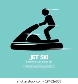 Jet Ski Sport Sign Vector Illustration