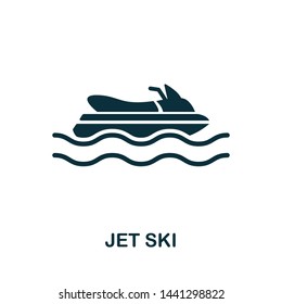 Jet Ski vector icon illustration. Creative sign from icons collection. Filled flat Jet Ski icon for computer and mobile. Symbol, logo vector graphics.